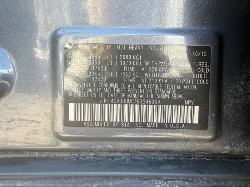 2014 Subaru Outback 2.5i Limited