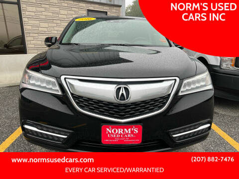 2016 Acura MDX for sale at NORM'S USED CARS INC in Wiscasset ME