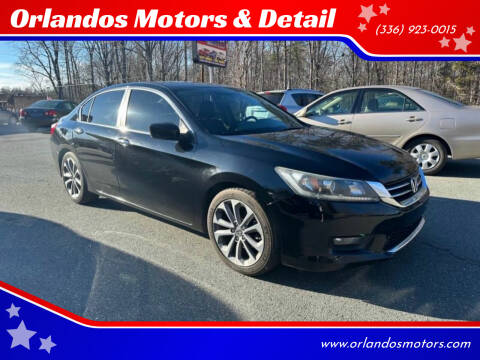 2014 Honda Accord for sale at Orlandos Motors & Detail in Winston Salem NC