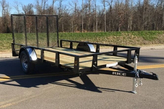 2023 Rice Trailers Single Axle Utility- 74" x 12'