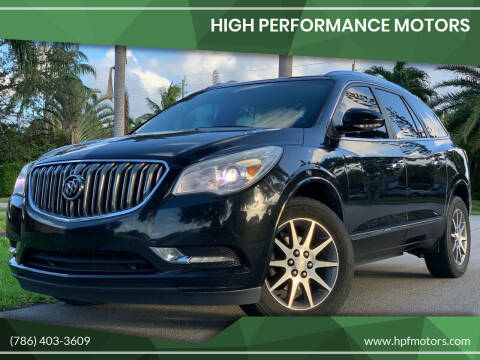 2014 Buick Enclave for sale at HIGH PERFORMANCE MOTORS in Hollywood FL