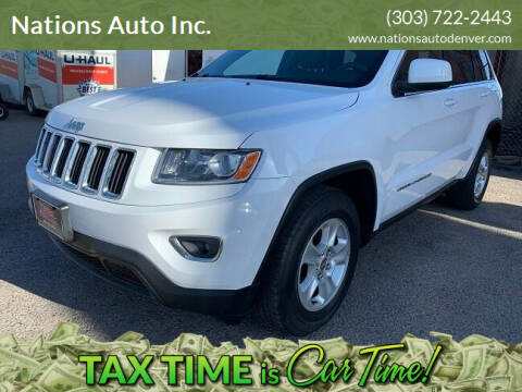 2014 Jeep Grand Cherokee for sale at Nations Auto Inc. in Denver CO
