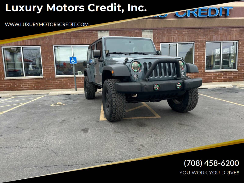 2014 Jeep Wrangler Unlimited for sale at Luxury Motors Credit, Inc. in Bridgeview IL