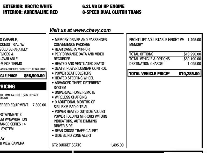 2020 Chevrolet Corvette Stingray