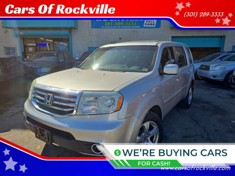 2012 Honda Pilot for sale at Cars Of Rockville in Rockville MD