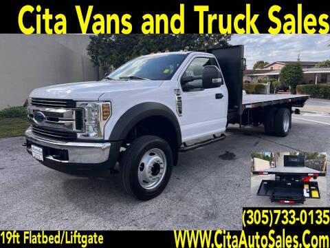 2019 FORD F550 19FT *FLATBED* F 550 19 FT FLAT BED*LIFTGATE* for sale at Cita Auto Sales in Medley FL