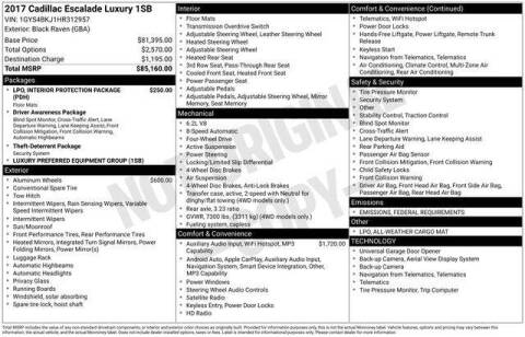 2017 Cadillac Escalade Luxury