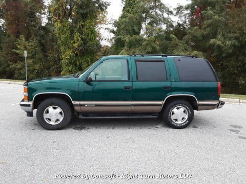 1996 Chevrolet Tahoe for sale at Right Turn Motors in Mechanicsville MD