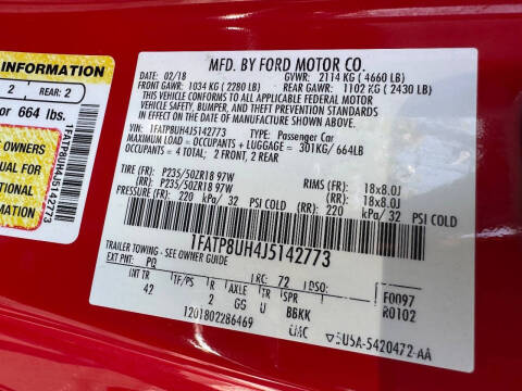 2018 Ford Mustang EcoBoost Premium