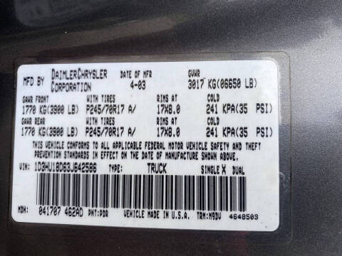 2003 Dodge Ram 1500 SLT