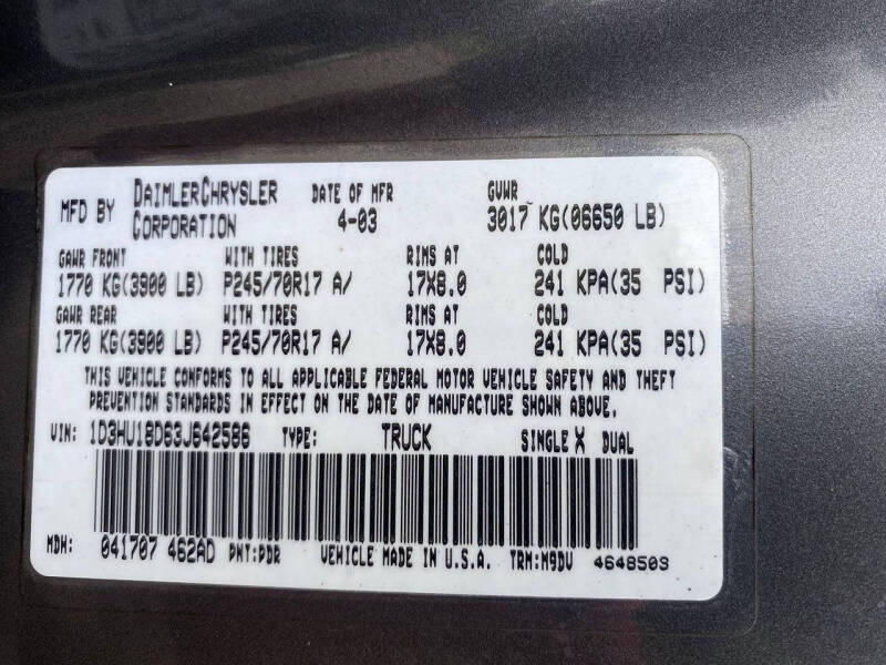 2003 Dodge Ram 1500 SLT