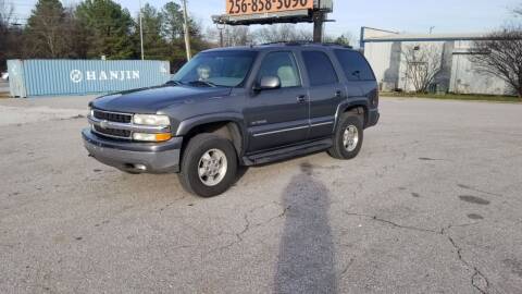 2002 Chevrolet Tahoe for sale at Tennessee Valley Wholesale Autos LLC in Huntsville AL