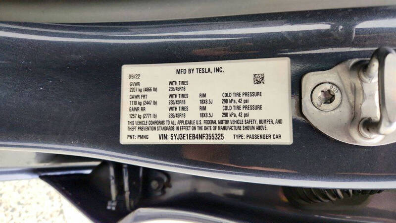 2022 Tesla Model 3 Long Range