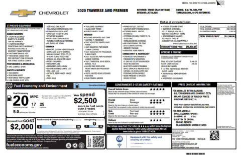 2020 Chevrolet Traverse Premier
