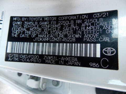 2021 Toyota Prius LE