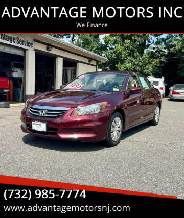 2012 Honda Accord for sale at ADVANTAGE MOTORS INC in Edison NJ
