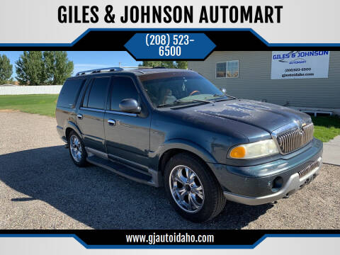 2001 Lincoln Navigator for sale at GILES & JOHNSON AUTOMART in Idaho Falls ID