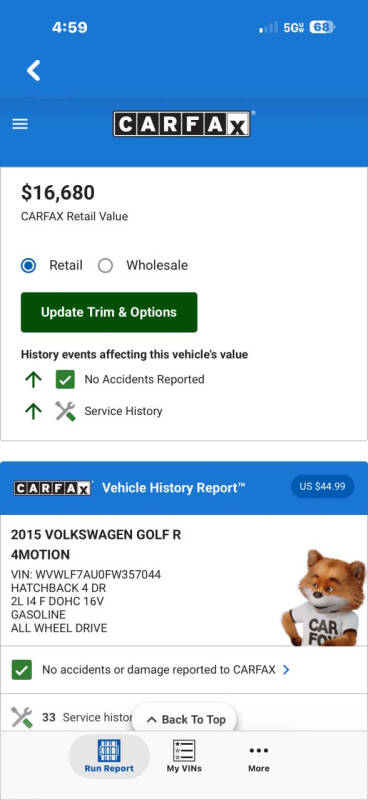 2015 Volkswagen Golf R 4Motion