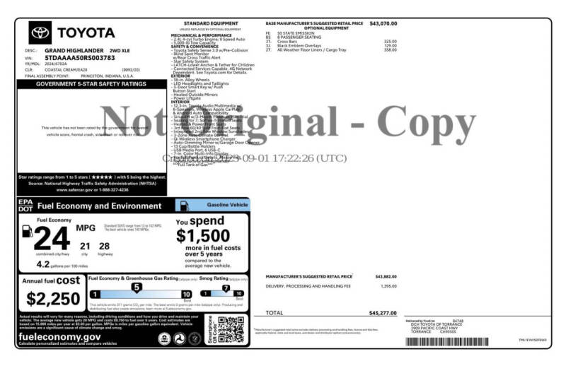 2024 Toyota Grand Highlander XLE