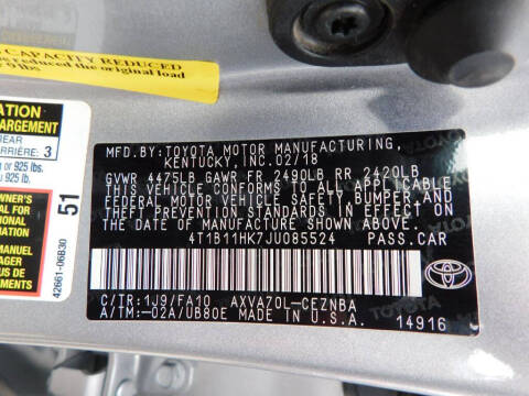 2018 Toyota Camry LE