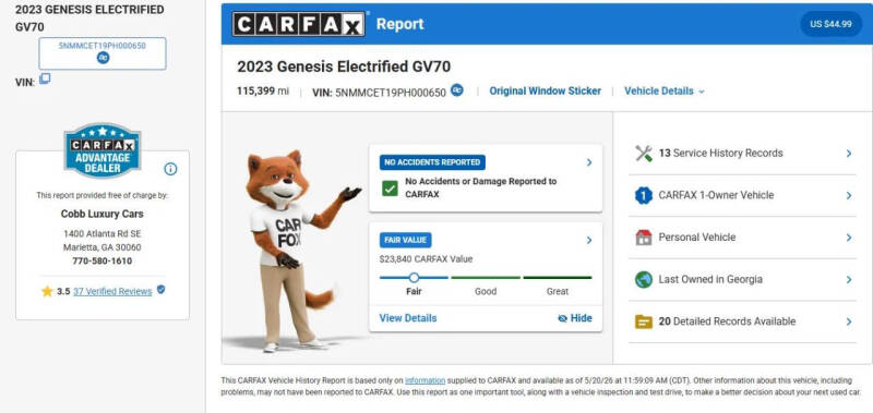 2023 Genesis Electrified GV70