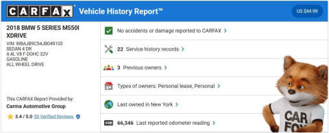 2018 BMW 5 Series M550i xDrive