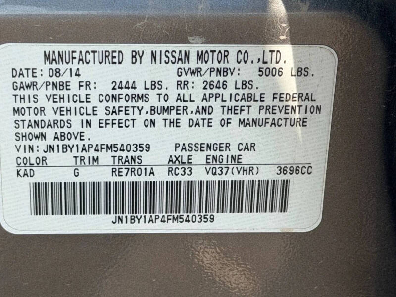 2015 Infiniti Q70 3.7