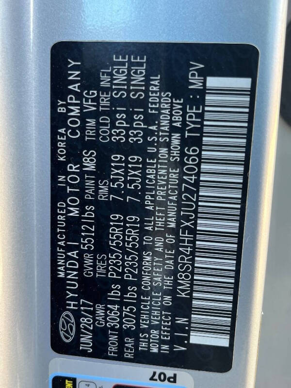 2018 Hyundai Santa Fe Limited Ultimate