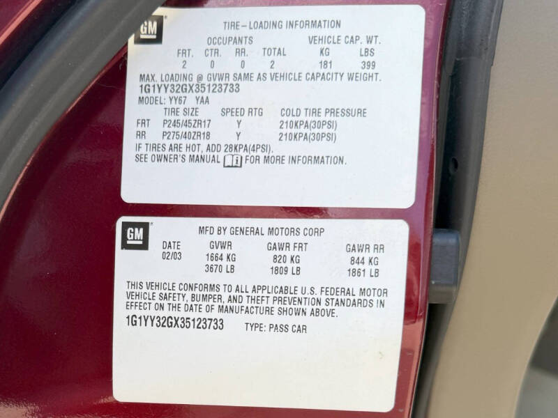 2003 Chevrolet Corvette