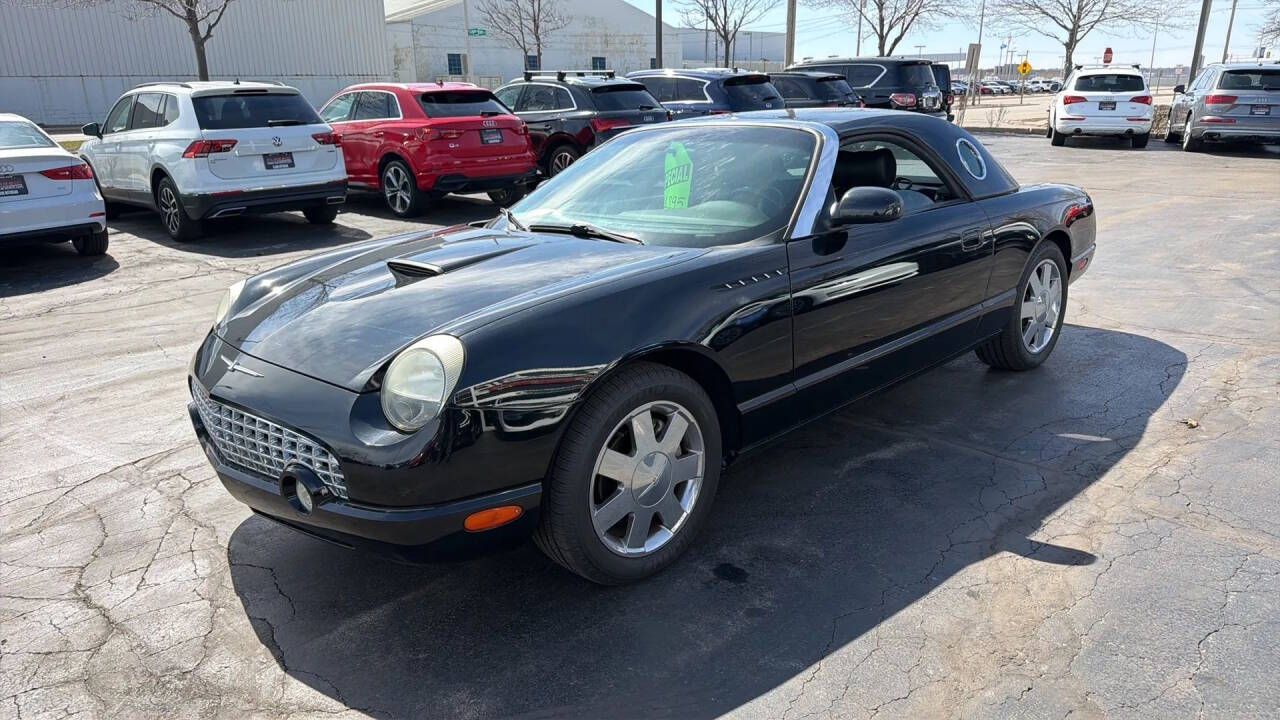 Black 2002 Ford Thunderbird Deluxe Convertible Deluxe 2dr Convertible 8