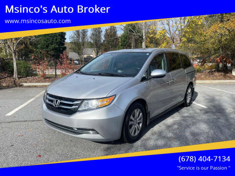 2015 Honda Odyssey for sale at Msinco's Auto Broker in Snellville GA