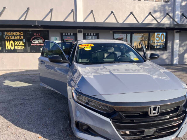 2021 Honda Accord for sale at M & J UNITED AUTO SALES in LAUDERDALE LAKES, FL