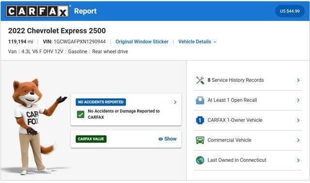 2022 Chevrolet Express 2500
