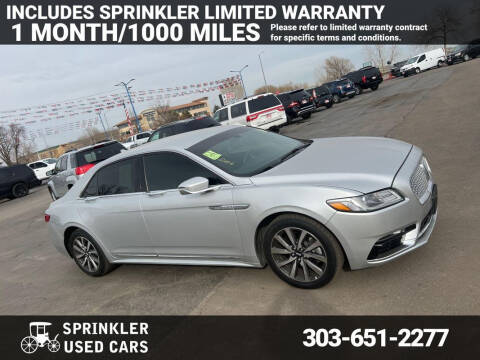 2018 Lincoln Continental for sale at Sprinkler Used Cars in Longmont CO
