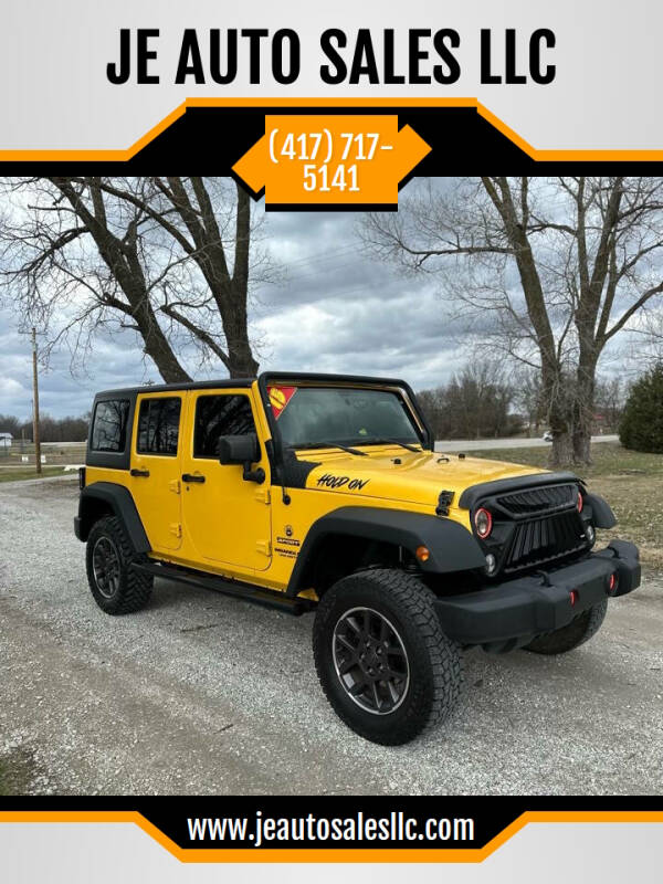 2015 Jeep Wrangler Unlimited for sale at JE AUTO SALES LLC in Webb City MO