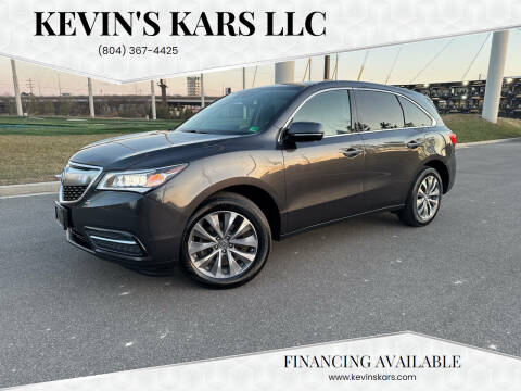2016 Acura MDX for sale at Kevin's Kars LLC in Richmond VA