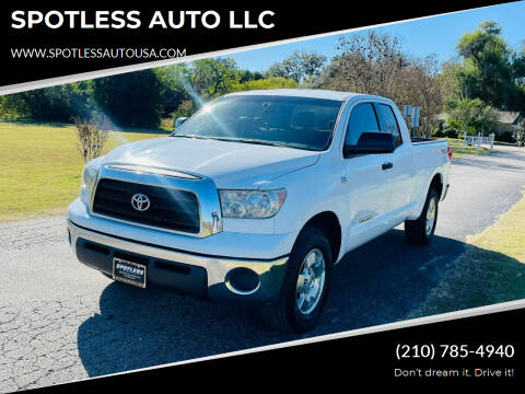 2008 Toyota Tundra for sale at SPOTLESS AUTO LLC in San Antonio TX