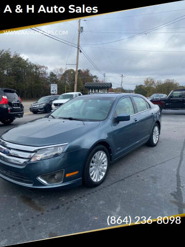 2011 Ford Fusion Hybrid for sale at A & H Auto Sales in Greenville SC