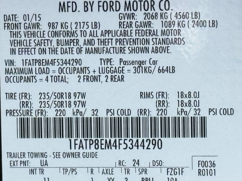 2015 Ford Mustang V6