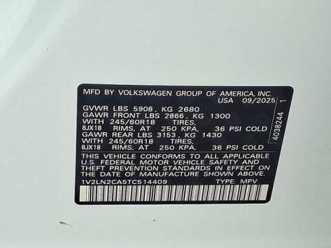 2026 Volkswagen Atlas SE 4Motion