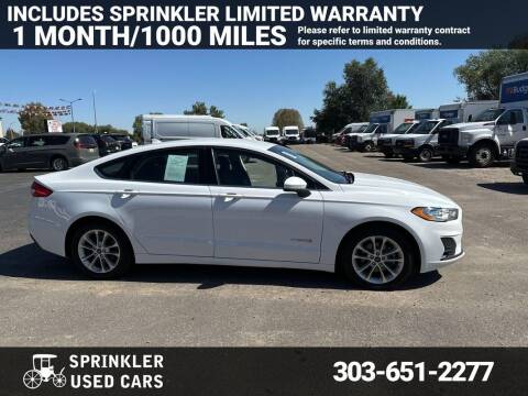 2019 Ford Fusion Hybrid for sale at Sprinkler Used Cars in Longmont CO