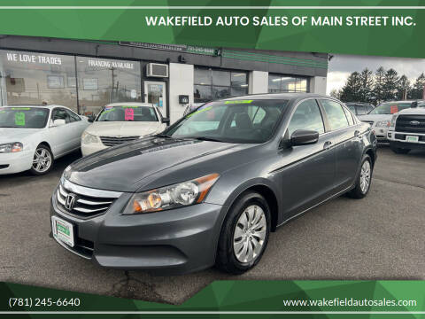 2012 Honda Accord for sale at Wakefield Auto Sales of Main Street Inc. in Wakefield MA
