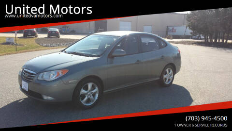 2010 Hyundai Elantra for sale at United Motors in Fredericksburg VA