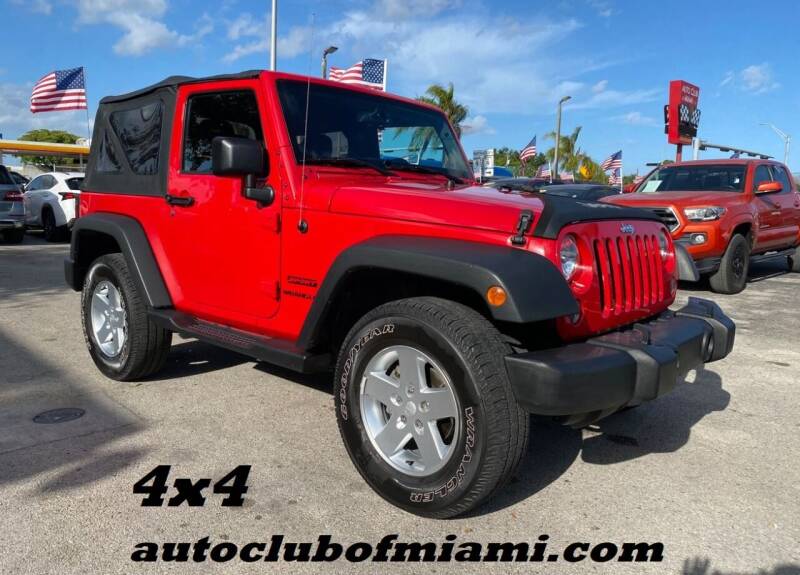 2014 Jeep Wrangler for sale at AUTO CLUB OF MIAMI, INC in Miami FL