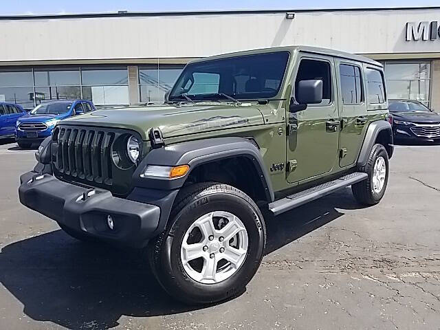 Used 2022 Jeep Wrangler Unlimited Sport S with VIN 1C4HJXDN5NW138085 for sale in Bellefontaine, OH