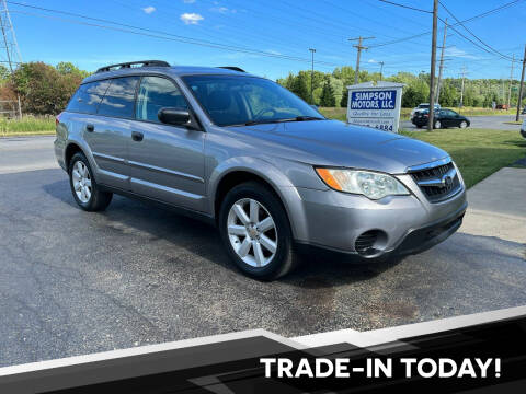 2008 Subaru Outback for sale at SIMPSON MOTORS in Youngstown OH