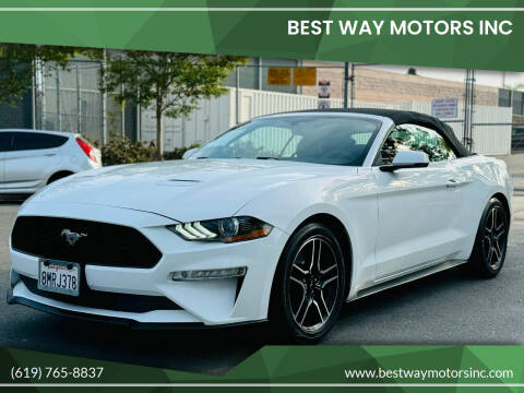 2018 Ford Mustang for sale at BEST WAY MOTORS INC in San Diego CA