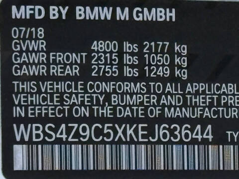 2019 BMW M4