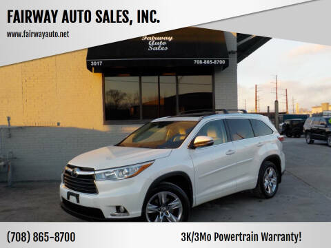 2016 Toyota Highlander for sale at FAIRWAY AUTO SALES, INC. in Melrose Park IL