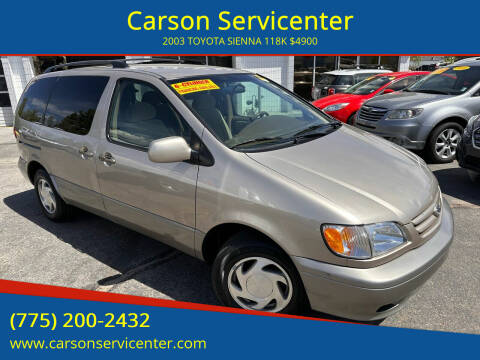 2003 Toyota Sienna for sale at Carson Servicenter in Carson City NV